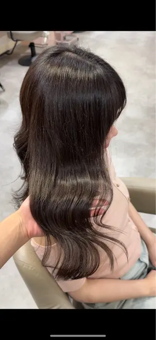 ロング カラー ヘアアレンジ 透明感カラー ももかのヘアスタイル