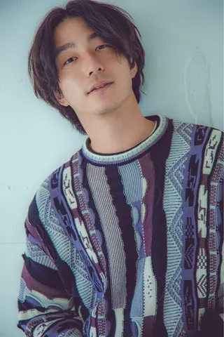 ミディアム パーマ 植田 能生のヘアスタイル