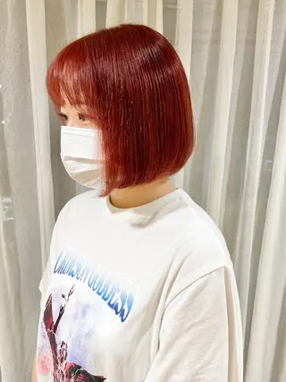 セミロング カラー ヘアアレンジ ハイトーンピンク🍑 ブリーチ🍑RINAのヘアスタイル