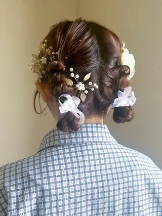 ミディアム ヘアアレンジ 🐏nao /レイヤーカット🐏のヘアスタイル