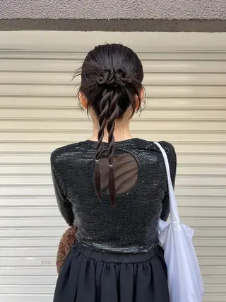 セミロング オカモト ミユウのヘアスタイル