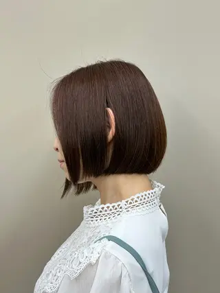 ショート カラー 高槻裕二 ショートボブ縮毛矯正のヘアスタイル