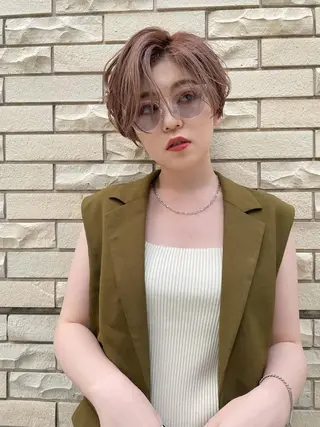 ショート カラー 髪質改善/ブリーチ 田代 龍我のヘアスタイル