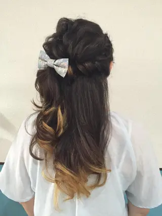 セミロング ロング ヘアアレンジ ヘアメ/着付け 清水玲歌のヘアスタイル