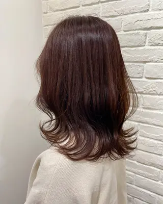 セミロング カラー パーマ ヘアアレンジ メンズ キッズ ネイル マツエク・マツパ アイブロウ belta.🌱 安藝夏花🌻のヘアスタイル