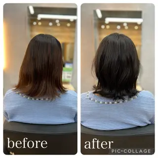 セミロング Aguhair milo森山知幸のヘアスタイル