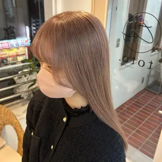 セミロング カラー 韓国ボブ/レイヤー/ ハイトーン/まなみのヘアスタイル
