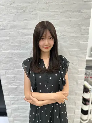 セミロング 前髪顔まわりカット 🌈中村海聖のヘアスタイル