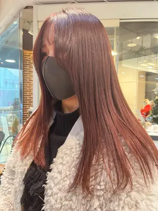 セミロング カラー 💖デザインカラー/ タダ ハナカ💖のヘアスタイル