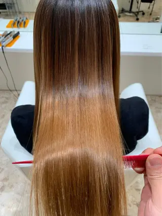 ロング 京都レイヤーカット/ 縮毛矯正/羽柴りくのヘアスタイル