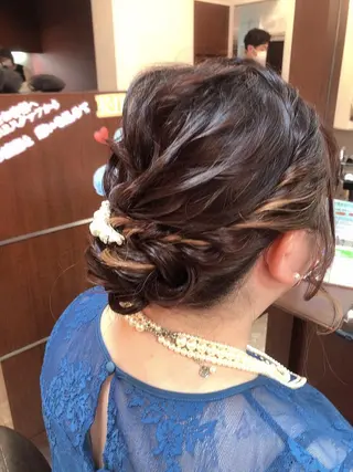 セミロング ヘアアレンジ ボブ得意 🤍山内　飛鳥🤍のヘアスタイル