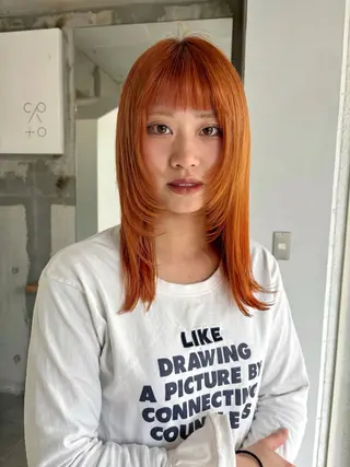 ミディアム mirai/レイヤー ボブ/ショートのヘアスタイル