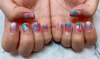 ネイル ネイルリボン 受付スタッフのネイルデザイン