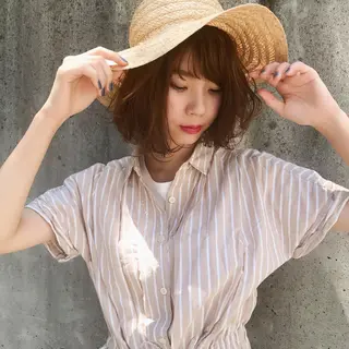 ミディアム カラー ✨艶ブリーチカラー ✨四ノ宮裕己のヘアスタイル