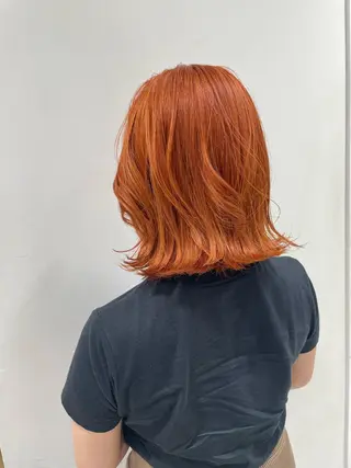 ミディアム カラー メンズモテパーマ💙 fuwaのヘアスタイル