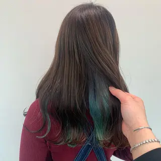 ロング カラー メンズ ネイル EMANON池袋3rd所属・ブリーチなしカラー｜ なおき｜池袋美容師のヘアスタイル