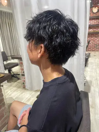 パーマ メンズ 兼松 美香のヘアスタイル