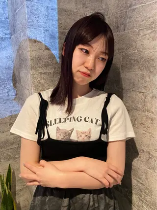 ミディアム カラー mai / linoah˚✧のヘアスタイル