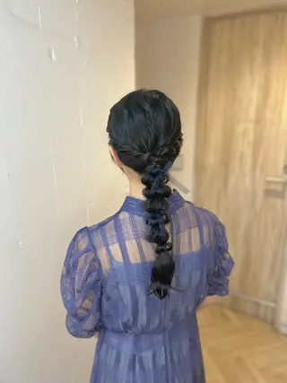 ヘアアレンジ ♛︎ きっか ♛︎ ヘアアレンジ🩵のヘアスタイル