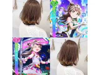 ミディアム カラー 学割 悟 韓国風艶髪縮毛矯正のヘアスタイル