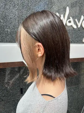 ミディアム カラー 韓国/インナーカラー 🍑YUI🍑のヘアスタイル