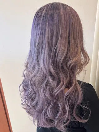 ロング カラー パーマ ヘアアレンジ SALOWIN天神大名店所属・羽エクステ/スリム タッキ/kodaiのヘアスタイル