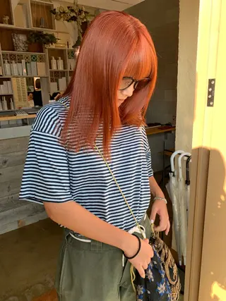 セミロング longtemps所属・カワサキ マホのヘアスタイル