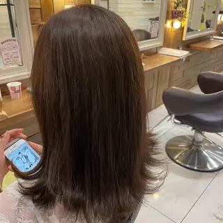 ミディアム カラー 韓国カラー／エクステ 松戸梨杏のヘアスタイル