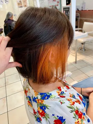 ミディアム カラー 【髪質改善特化】 艶髪/透明感カラーのヘアスタイル