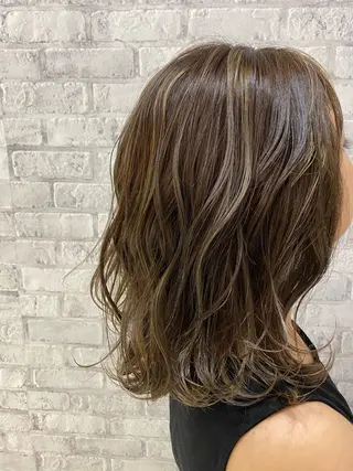 ミディアム カラー 💎ハイライトカラー /髪質改善カラー💎のヘアスタイル