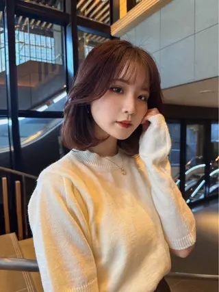 ミディアム 🌿レイヤー/ブリー チ/🌿JINのヘアスタイル