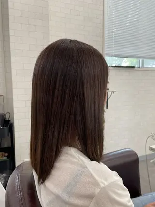 ミディアム カラー 縮毛矯正・髪質改善個室型salon Cannaつくばみどりの美容室【カンナ】所属・Canna honokaのヘアスタイル