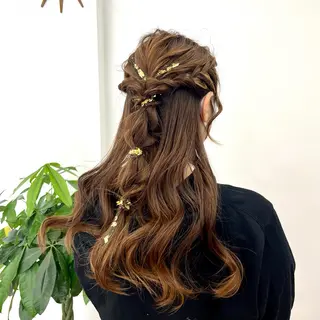 ロング カラー ヘアアレンジ HIROKO / 透明感暖色カラー🎀のヘアスタイル