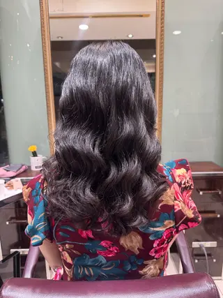 セミロング なみまきパーマ/ボブ パーマ🌼杉田 萌恵のヘアスタイル