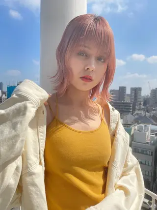 ミディアム カラー パーマ ヘアアレンジ YUMA/レイヤー/ 似合わせ/パーマのヘアスタイル