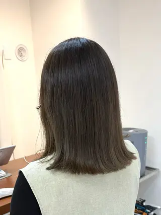 ミディアム カラー ヘアアレンジ ハル🌸柔色/ ブリーチなし/艶髪のヘアスタイル