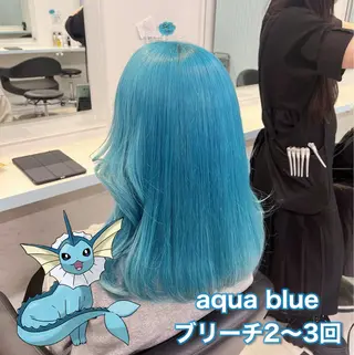 セミロング カラー ブリーチカラー 🩵MIZUKIのヘアスタイル