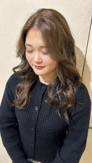 ロング 🤍Nozomi/ オリーブカラー🌿のヘアスタイル