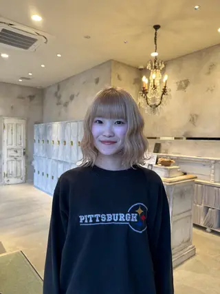 ミディアム カラー なかやま れいかのヘアスタイル