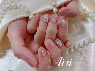 ネイル ネイルサロンAiri 長さ出し·シンプルのネイルデザイン