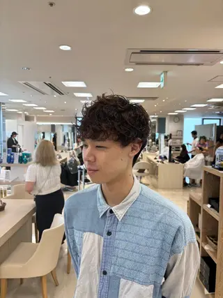 パーマ メンズ 湘南/メンズパーマ/ ハイライト/ユチカのヘアスタイル