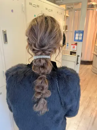 セミロング ヘアアレンジ パーマ カラー 【N°deseo】 吉祥寺のヘアスタイル