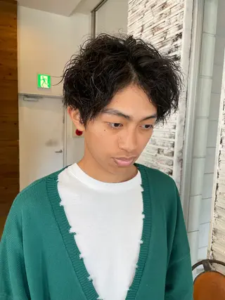 ショート パーマ メンズ メンズカット/パーマ 特化motooのヘアスタイル