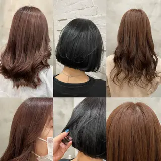 セミロング カラー ヘアアレンジ 【ピンク/韓国ヘア/ ヘアセット】亜海のヘアスタイル