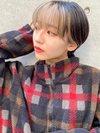 ショート カラー パーマ ヘアアレンジ cecil hair 難波店所属・髪質改善透明感カラー /SHOGO☀️のヘアスタイル