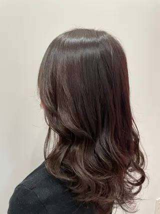 ミディアム カラー ハッシュカット レイヤー池袋のヘアスタイル