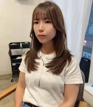 ミディアム カラー 韓国レイヤー/ハイ トーン/優太のヘアスタイル