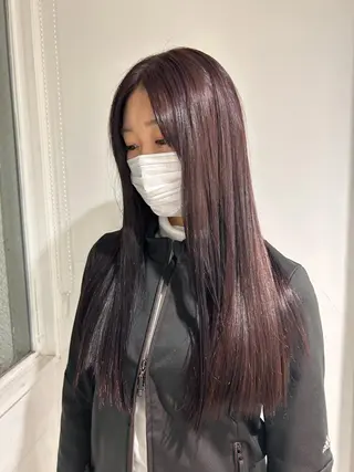 ロング カラー 愛結 暖色カラー🎀🩰のヘアスタイル