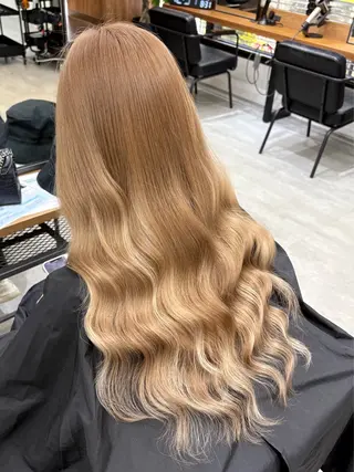 ロング KEISUKE/ 艶カラー🧡エクステのヘアスタイル