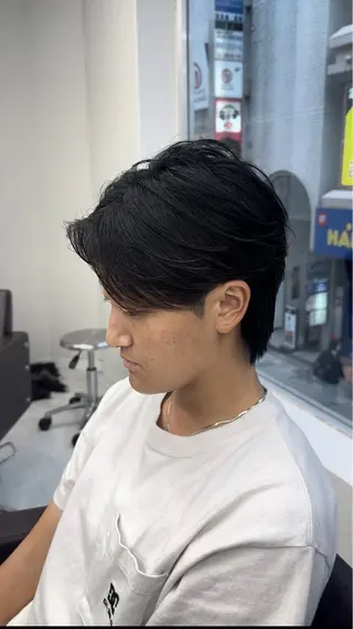 パーマ メンズ ニュアンス/フェザー /ウルフ/伶馬のヘアスタイル